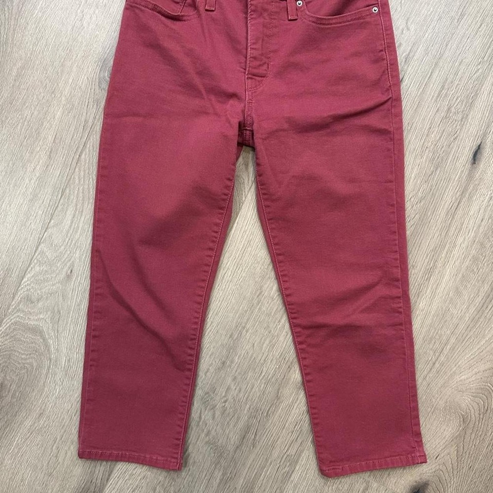 Levi's 311 Shaping Skinny Capri Jeans Red Dark Wash Denim Mid Rise 27